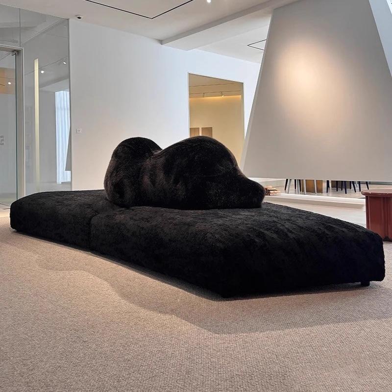 【Brand】Polar Bear Sofa, Modern Designer Fabric Upholstered Couch, Oversized Deep Seat Lounge Sofa for Living Room, Villa & High‑End Home