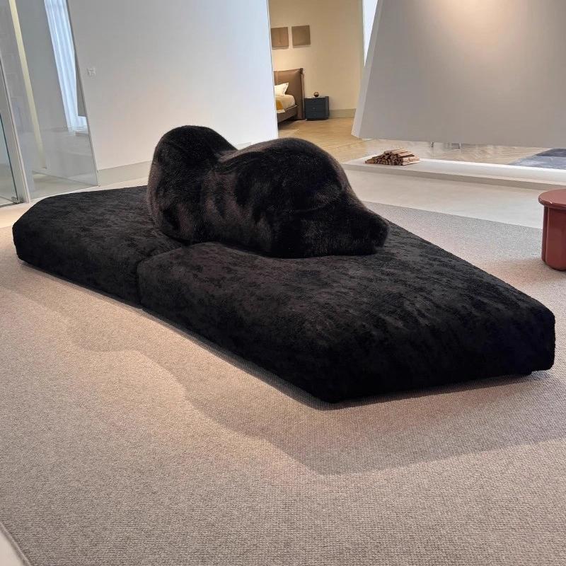 【Brand】Polar Bear Sofa, Modern Designer Fabric Upholstered Couch, Oversized Deep Seat Lounge Sofa for Living Room, Villa & High‑End Home