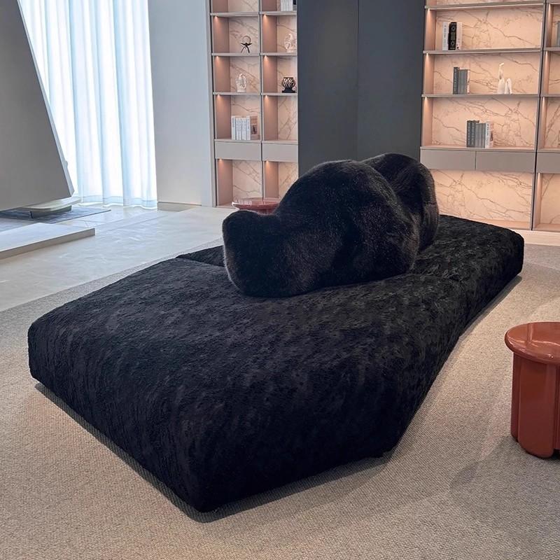 【Brand】Polar Bear Sofa, Modern Designer Fabric Upholstered Couch, Oversized Deep Seat Lounge Sofa for Living Room, Villa & High‑End Home