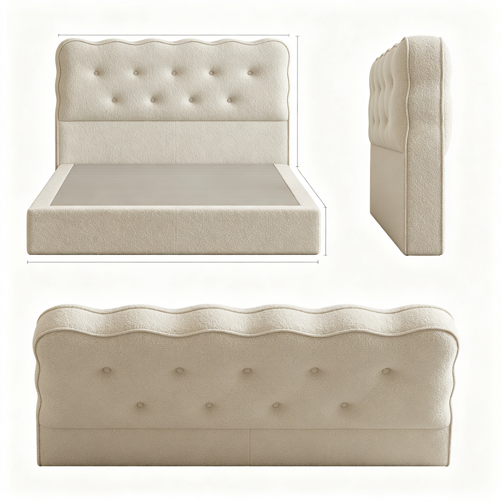 Compressed Roll‑Packed Platform Bed, Vacuum Sealed Bed Frame in Box, No Heavy Delivery, Modern Home Bedroom Furniture