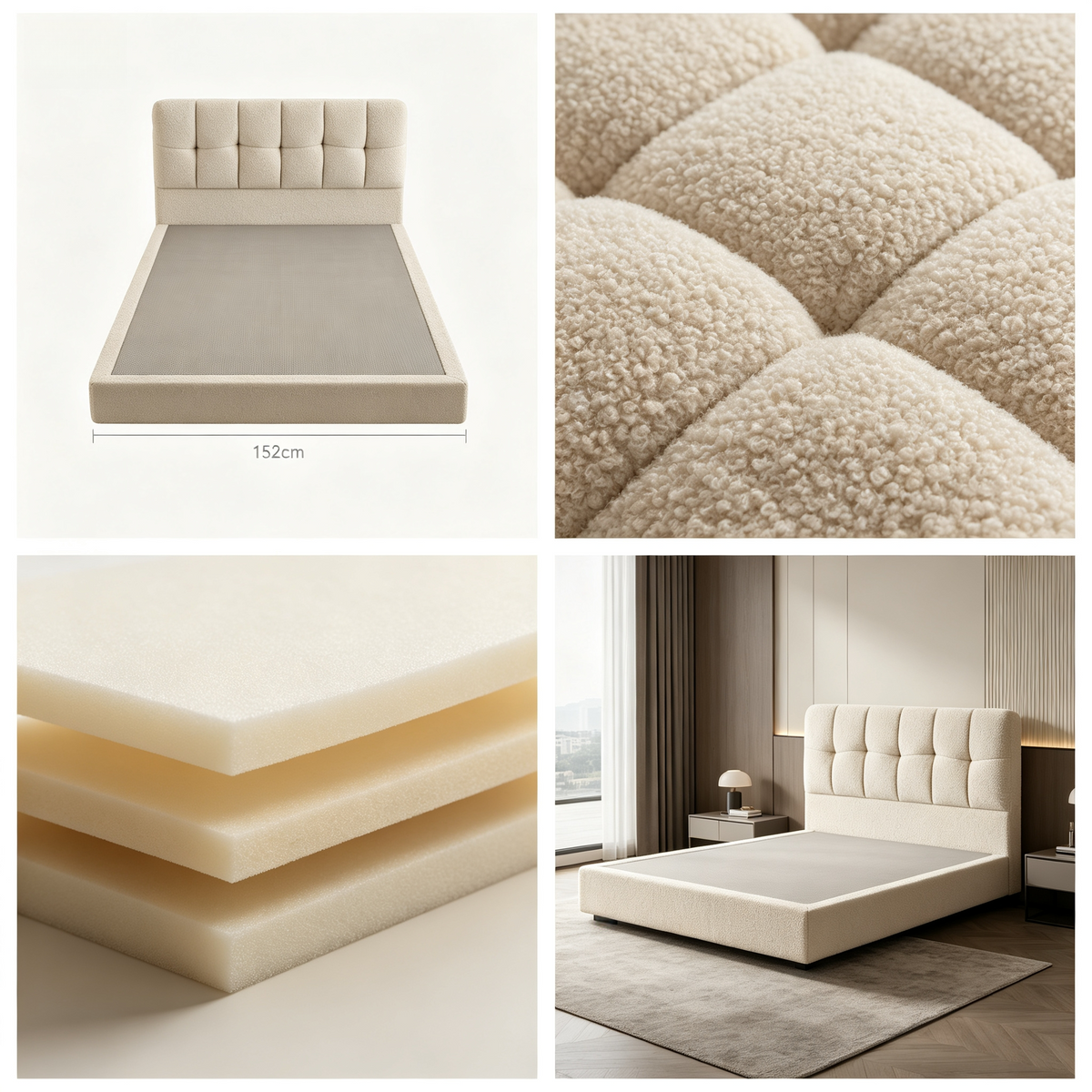 Compressed Roll‑Pack Bed Frame, Vacuum Sealed Modern Bed, Easy Transport