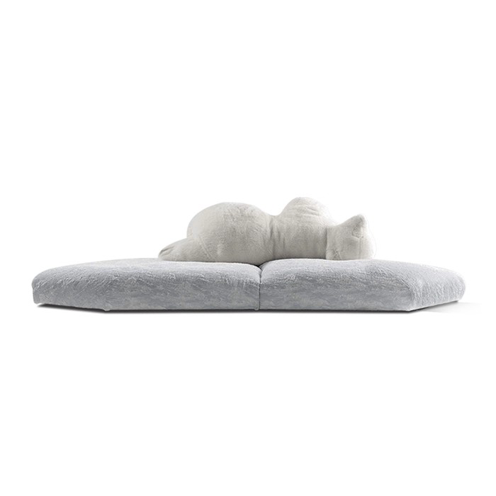 【Brand】Polar Bear Sofa, Modern Designer Fabric Upholstered Couch, Oversized Deep Seat Lounge Sofa for Living Room, Villa & High‑End Home