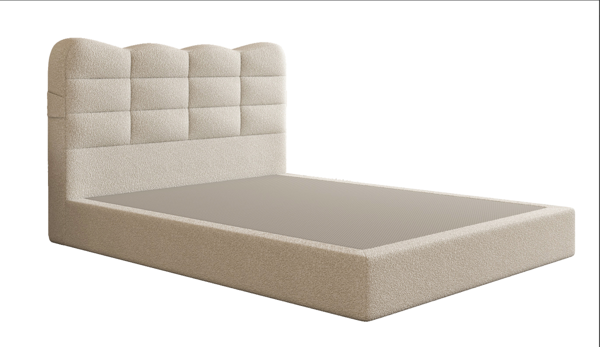 Roll‑Pack Compressed Upholstered Bed, High‑Recovery Vacuum Compression Bed Frame, Save Shipping Cost, Queen King Size Bedroom Bed