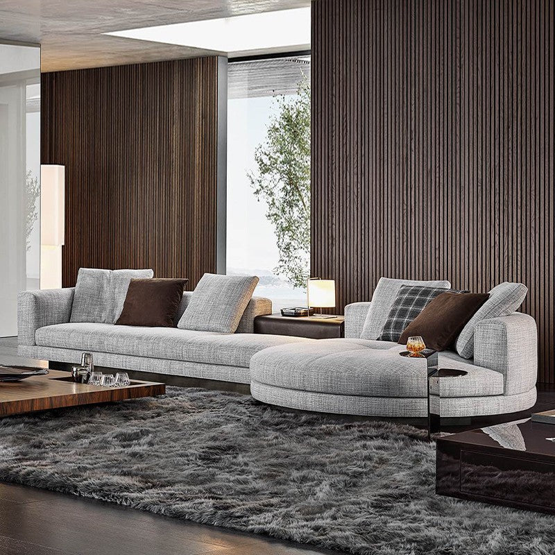Minotti Connery Round Chaise Sectional – Italian Minimalist Sofa