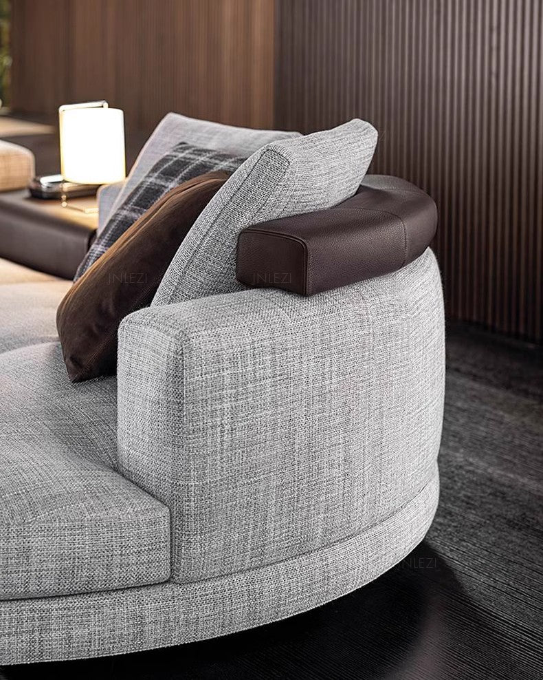 Minotti Connery Round Chaise Sectional – Italian Minimalist Sofa
