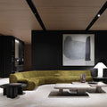 【Brand】Poliform‑Style Bamboo‑Style Sofa, Italian Minimalist Modular Sectional Sofa, Segmented Bamboo‑Shaped Upholstered Couch for Villa & Luxury Large Living Room