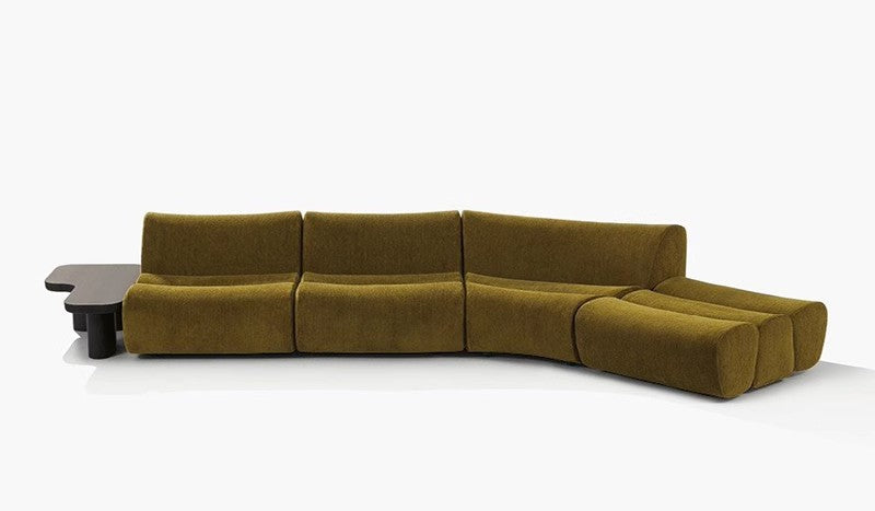 【Brand】Poliform‑Style Bamboo‑Style Sofa, Italian Minimalist Modular Sectional Sofa, Segmented Bamboo‑Shaped Upholstered Couch for Villa & Luxury Large Living Room