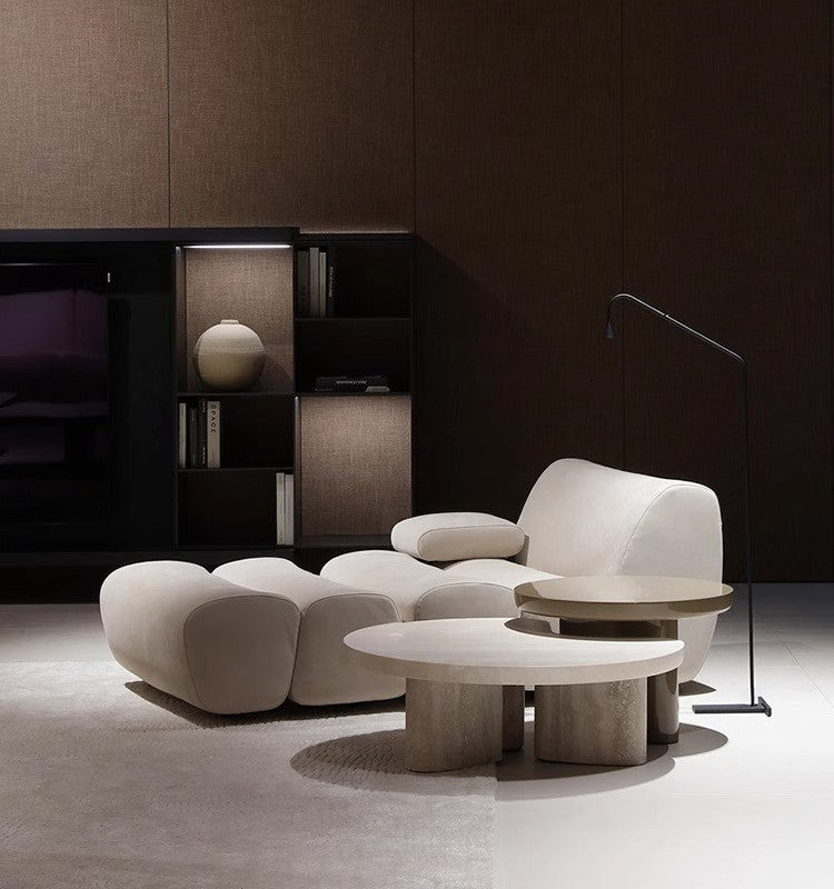 【Brand】Poliform‑Style Bamboo‑Style Sofa, Italian Minimalist Modular Sectional Sofa, Segmented Bamboo‑Shaped Upholstered Couch for Villa & Luxury Large Living Room