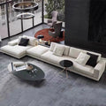【Brand】Poliform‑Style Mondrian Sofa, Italian Minimalist Modular Sectional Sofa, Architectural Geometric Upholstered Couch with Suspended Die‑Cast Aluminum Feet for Villa & Luxury Living Room