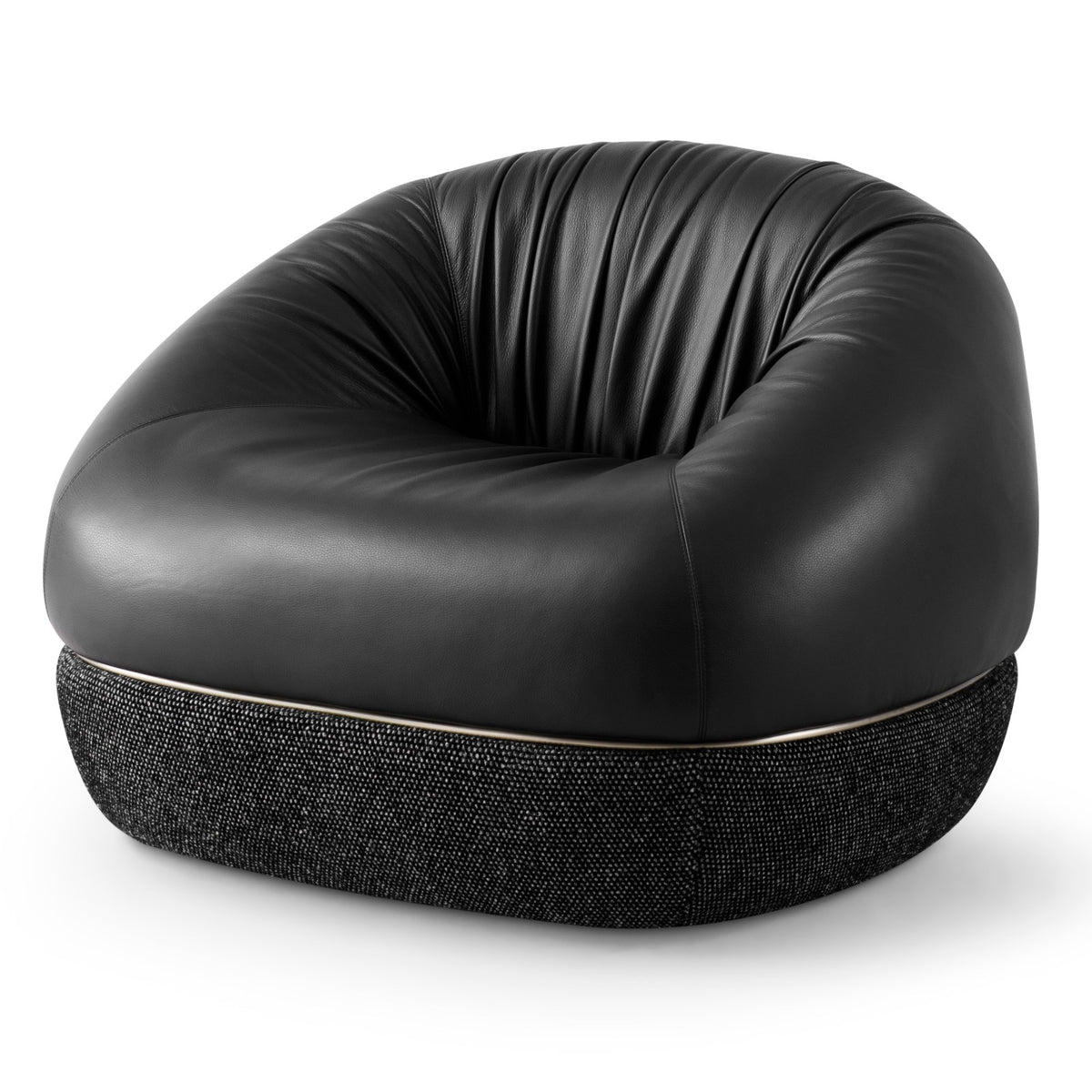 【Brand】Italian‑Style Minimalist Leisure Chair, Modern Fabric Upholstered Accent Armchair, Soft Cushioned Single Sofa Chair with Matte Metal Frame for Reading Nook & Luxury Home