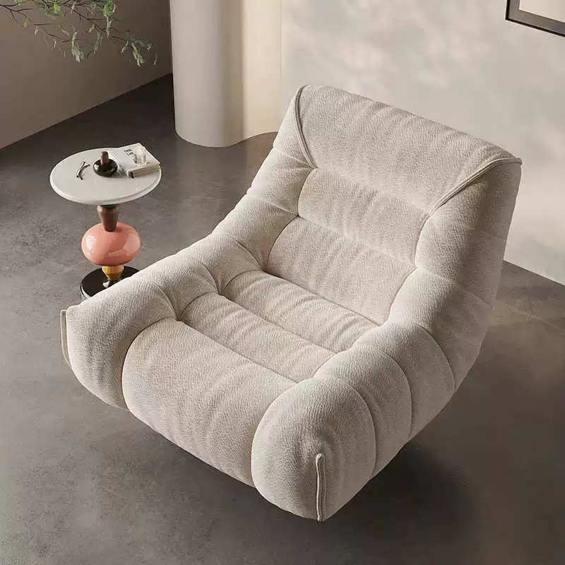 【Brand】New Floating Caterpillar Sofa, Italian Modern Fabric Upholstered Couch, Segmented Pleated Lounge Sofa with Floating Metal Base for Living Room & Villa