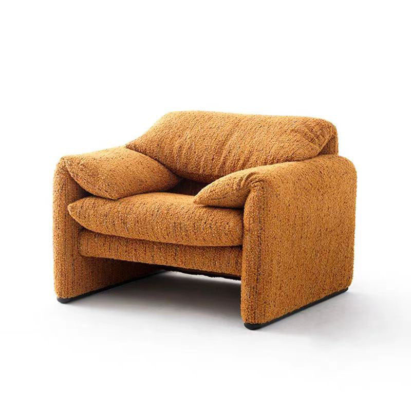 【Brand】Maralunga Sofa, Italian Classic Fabric Upholstered Sofa, Adjustable Backrest & Headrest Lounge Couch, Goose‑Down Cushioned Sofa for Living Room & Villa