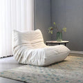 【Brand】Caterpillar Lounge Chair, Modern Fabric Upholstered Accent Chair, Segmented Pleated Frameless High‑Density Foam Leisure Chair for Reading Nook & Luxury Home