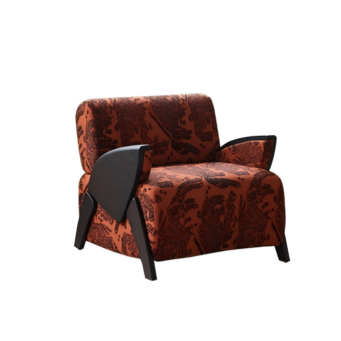 MARQI Beetle Lounge Chair, Curved Shell Accent Chair, Chenille Fabric, High Density Foam, Solid Wood Frame, Low Profile Designer Single Leisure Chair for Bedroom Balcony