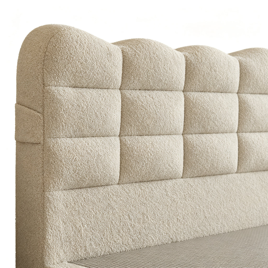 Roll‑Pack Compressed Upholstered Bed, High‑Recovery Vacuum Compression Bed Frame, Save Shipping Cost, Queen King Size Bedroom Bed