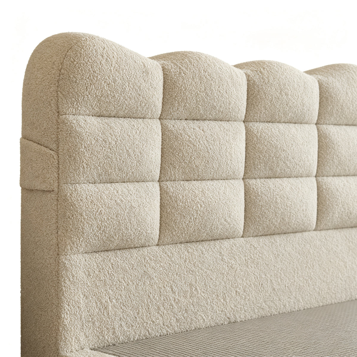 Roll‑Pack Compressed Upholstered Bed, High‑Recovery Vacuum Compression Bed Frame, Save Shipping Cost, Queen King Size Bedroom Bed