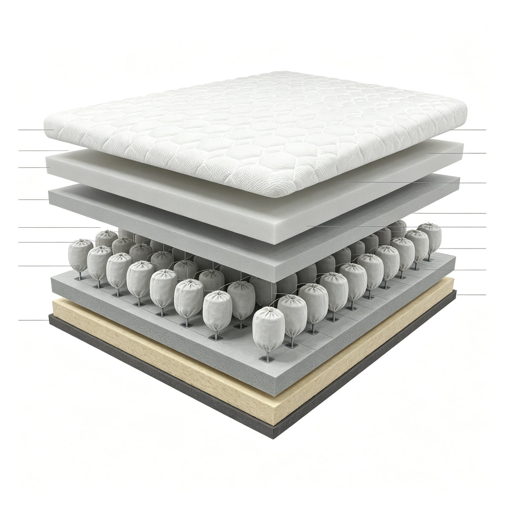 Compressed Roll‑Pack Bed Mattress, Breathable Foam Mattress, Vacuum Roll‑Up Packaging, Easy Delivery for Home & Apartment