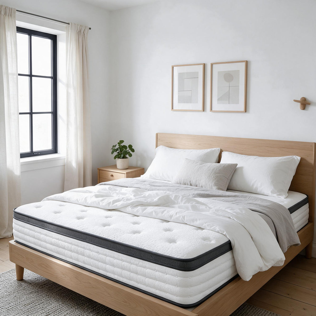 Roll‑Packed Compressed Memory Foam Mattress, Vacuum Roll‑up Package, Save Shipping Cost, Comfort Bed Mattress for Household Use