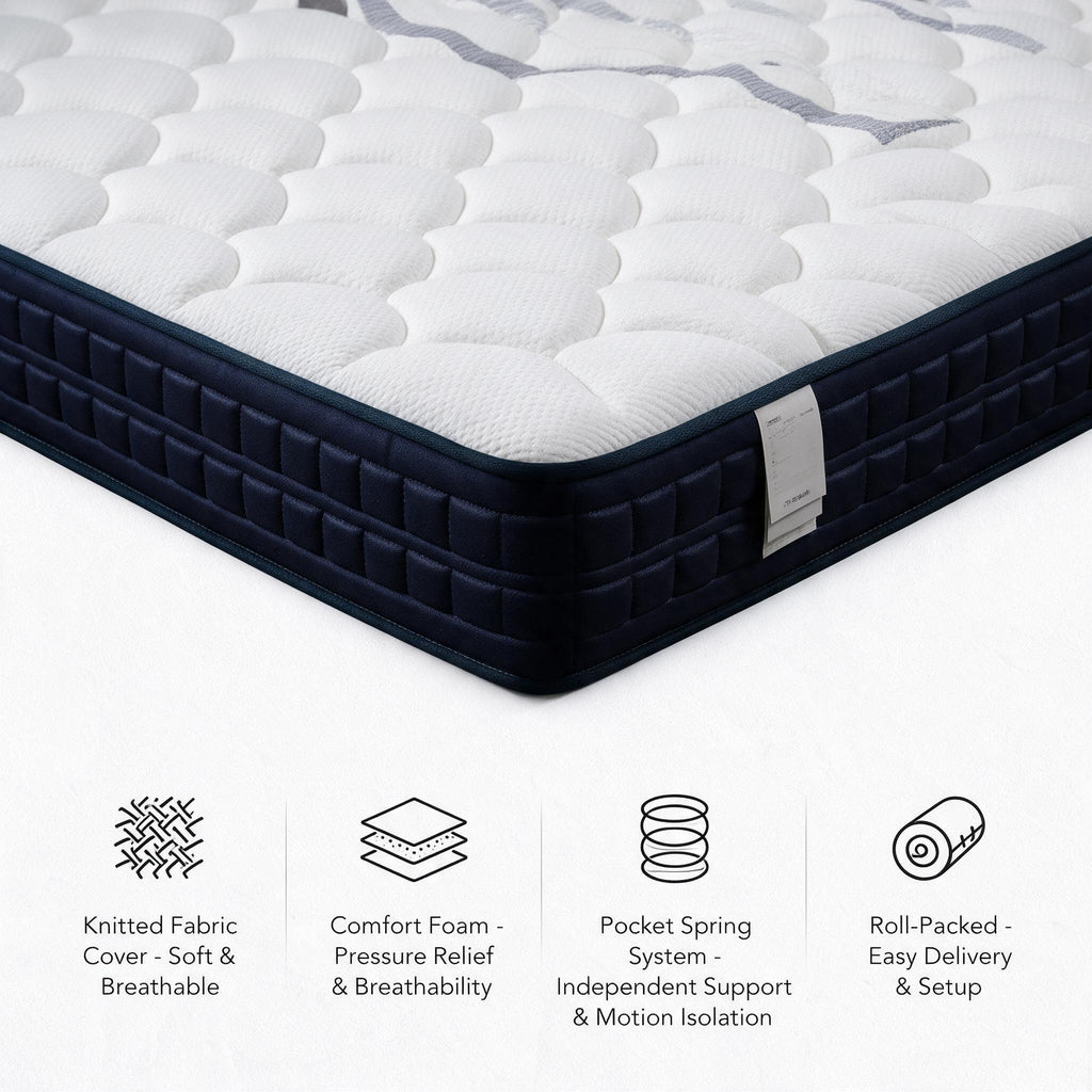 Roll‑Packed Compressed Mattress, Vacuum Sealed Foam Bed, Space‑Efficient Packing, Ideal for Cross‑Border Furniture Supply