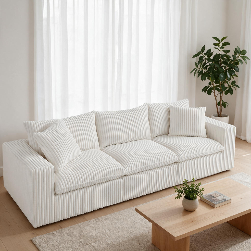 Compressed Roll‑Packed Sofa, Vacuum Sealed Upholstered Couch, High‑Density Foam Sofa for Living Room & Apartment