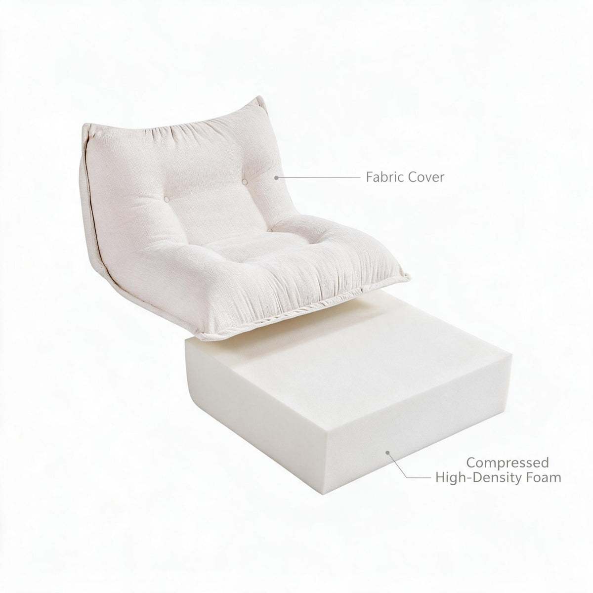 Compressed Sofa Couch, Roll‑Packed Foam Sofa, Easy Unboxing & Quick Expansion, Furniture for Small Space