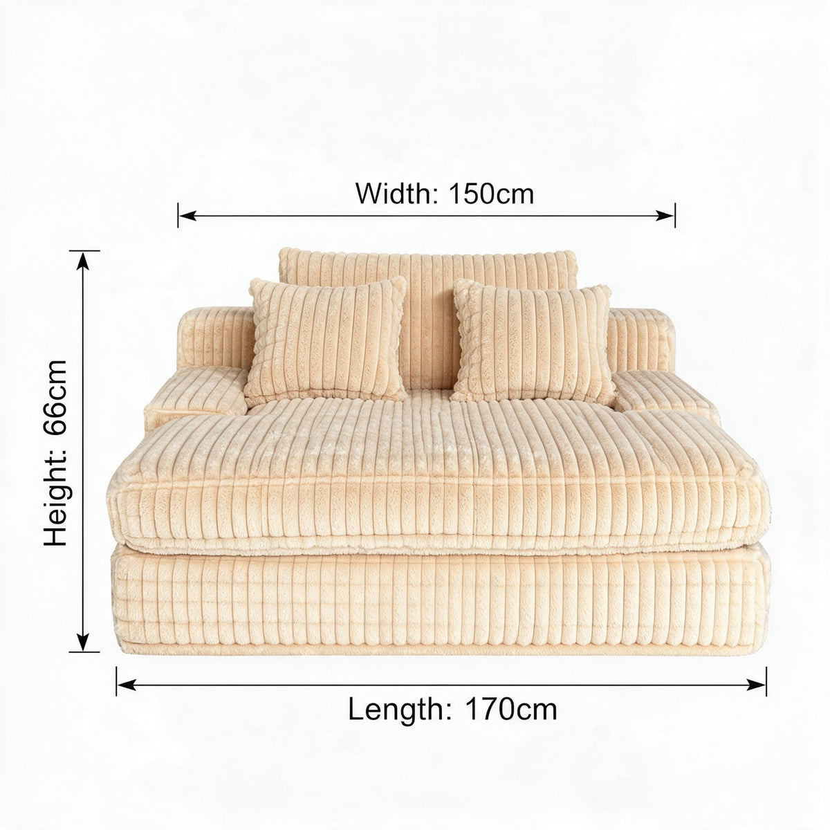 Roll‑Packed Vacuum Compressed Sofa, Comfortable Fabric Couch, Ideal for Living Room, Guest Room