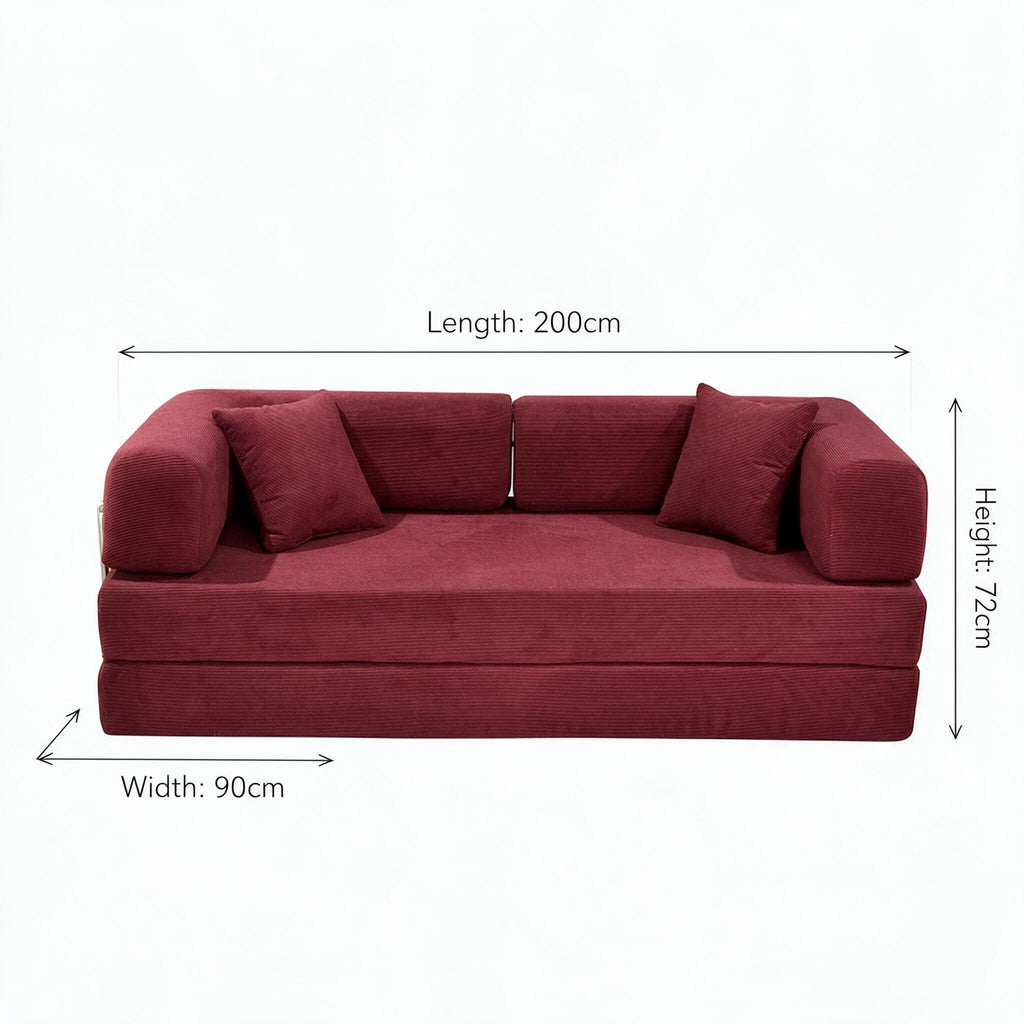 Compressed Foam Sofa, Vacuum Roll‑up Couch, Soft Upholstered Sofa, Household Furniture for Apartment