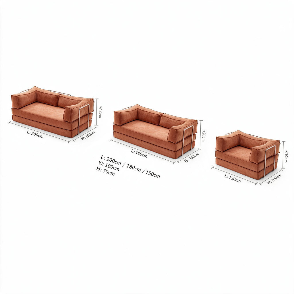 Vacuum‑Sealed Compressed Sofa, Roll‑Pack Couch, Ergonomic Support Sofa for Indoor Home Use