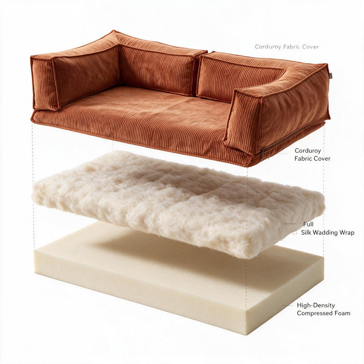 Vacuum‑Sealed Compressed Sofa, Roll‑Pack Couch, Ergonomic Support Sofa for Indoor Home Use