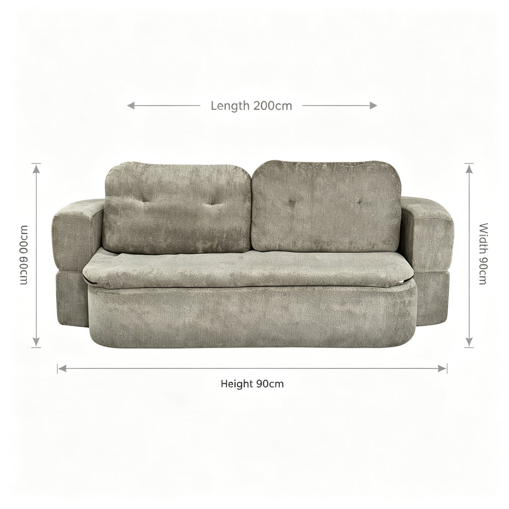 Roll‑Pack Compressed Fabric Sofa, Compact Box Delivery, Modern Couch for Living Room Decoration