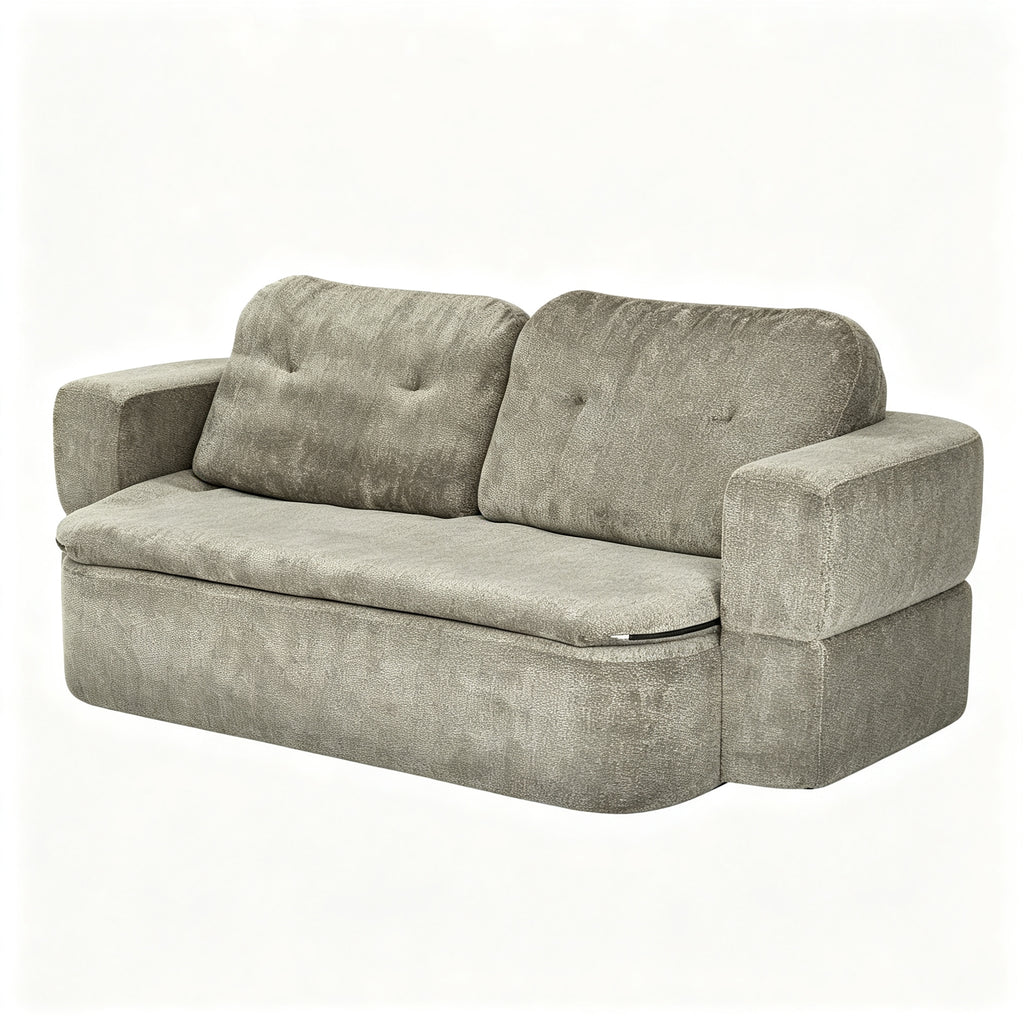 Roll‑Pack Compressed Fabric Sofa, Compact Box Delivery, Modern Couch for Living Room Decoration