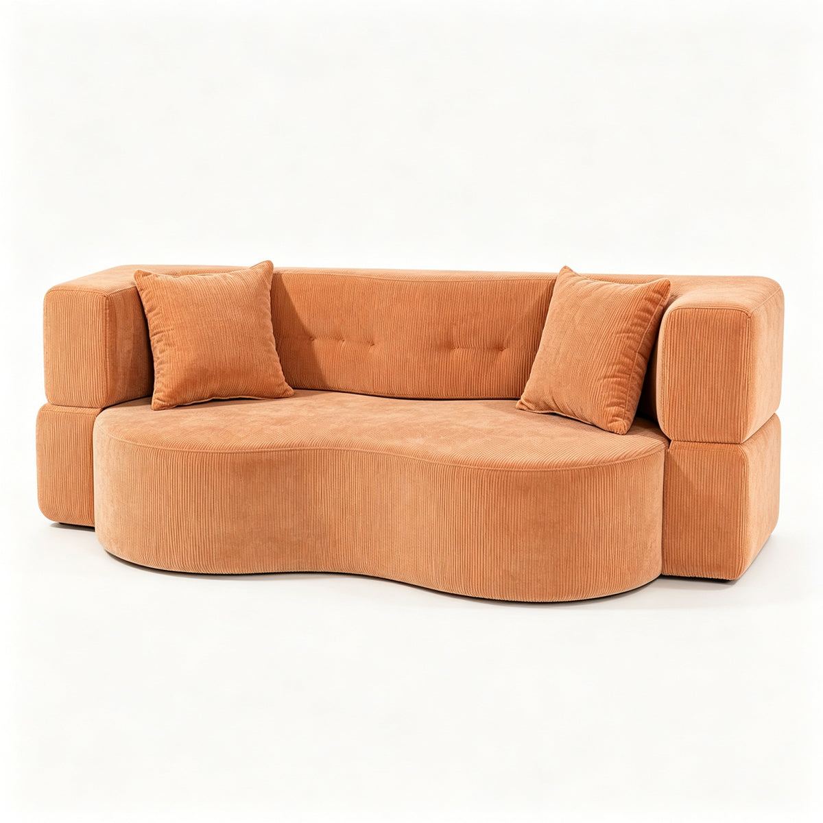 Compressed Sofa, Roll‑Packed Upholstered Couch, Sponge Sofa, Comfort Seating for Home & Rental House
