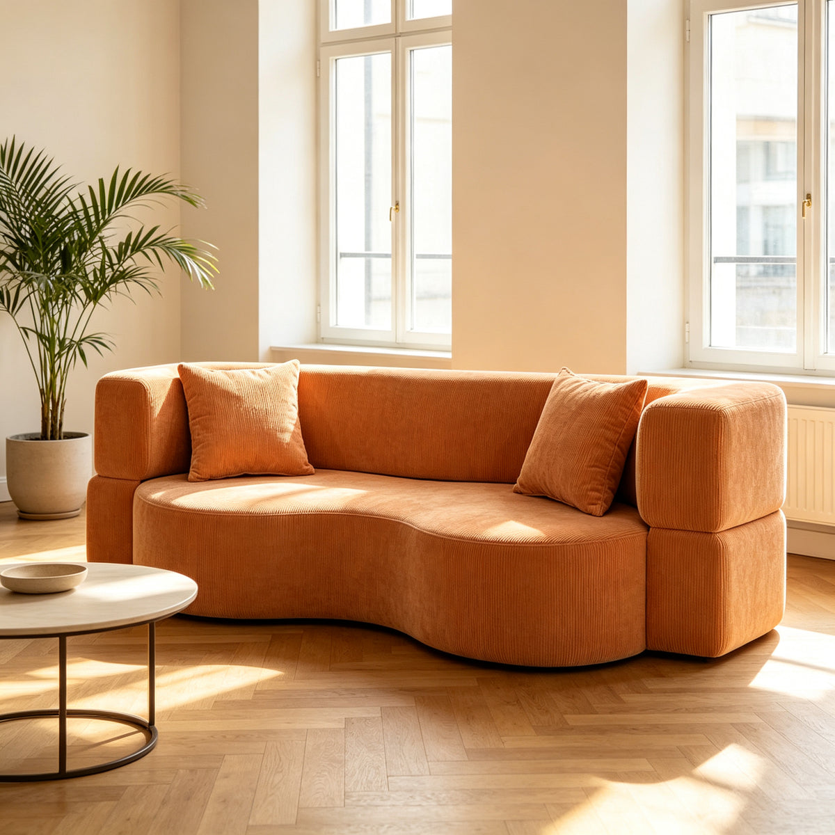 Compressed Sofa, Roll‑Packed Upholstered Couch, Sponge Sofa, Comfort Seating for Home & Rental House