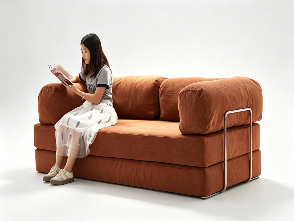 Roll‑Packed Compressed Sofa, Vacuum Compact Packaging Couch, Save Ocean Shipping Cost, Home Living Room Sofa