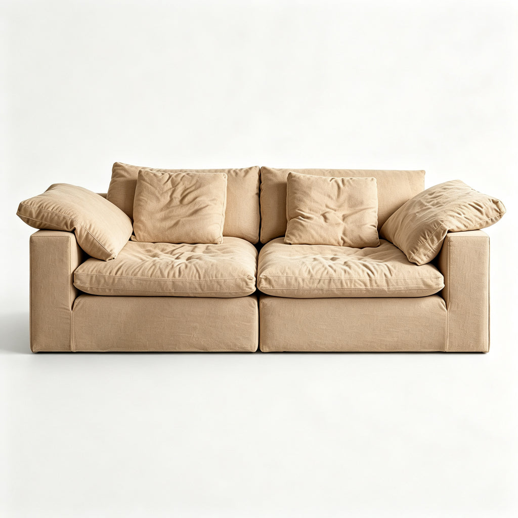 Roll‑Up Compressed Upholstered Sofa, Compact Vacuum Packing, Cost‑Effective Shipping, Household Couch