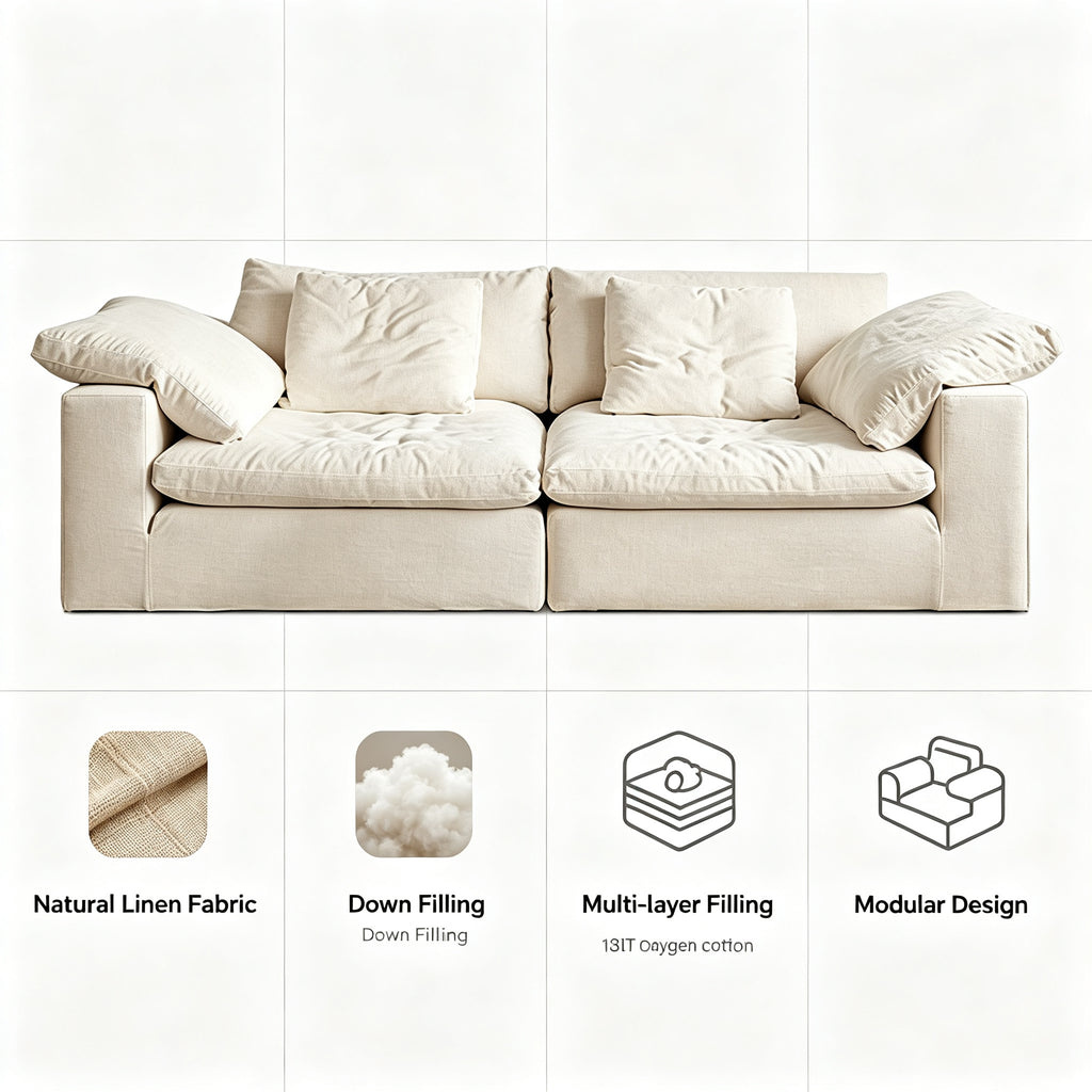 Roll‑Up Compressed Upholstered Sofa, Compact Vacuum Packing, Cost‑Effective Shipping, Household Couch