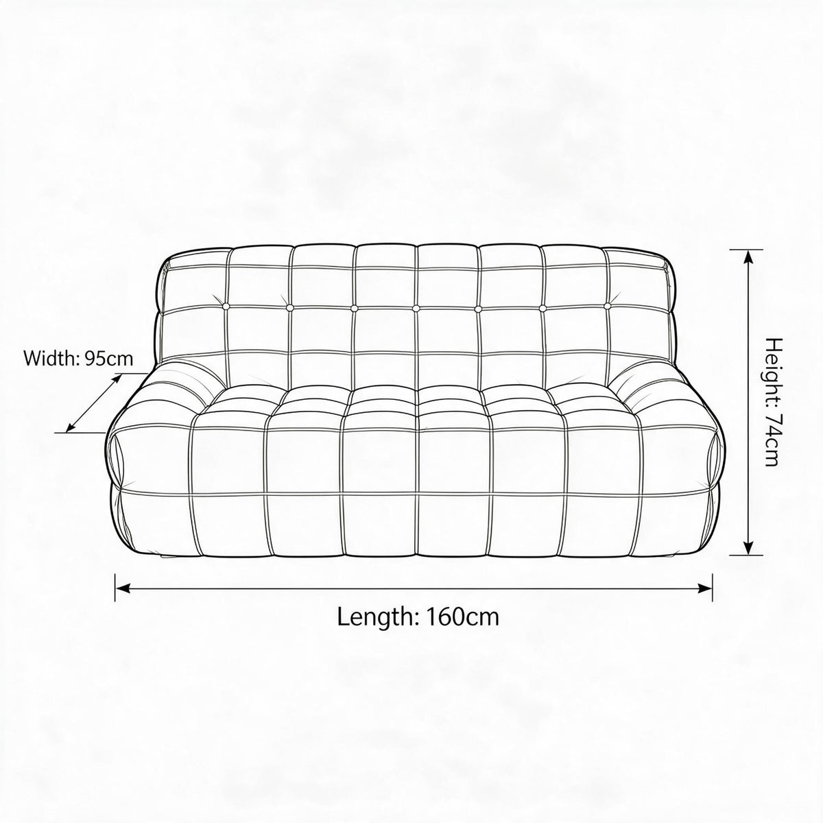 Vacuum Compressed Roll‑Pack Sofa, Space‑Saving Package, Quick Rebound After Unboxing, Modern Couch