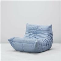 【Brand】Caterpillar Lounge Chair, Modern Fabric Upholstered Accent Chair, Segmented Pleated Frameless High‑Density Foam Leisure Chair for Reading Nook & Luxury Home
